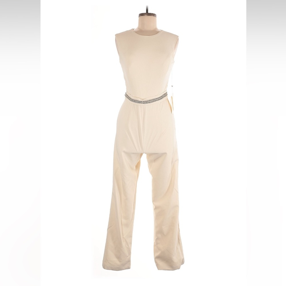 Chic Sleeveless Cream Jumpsuit